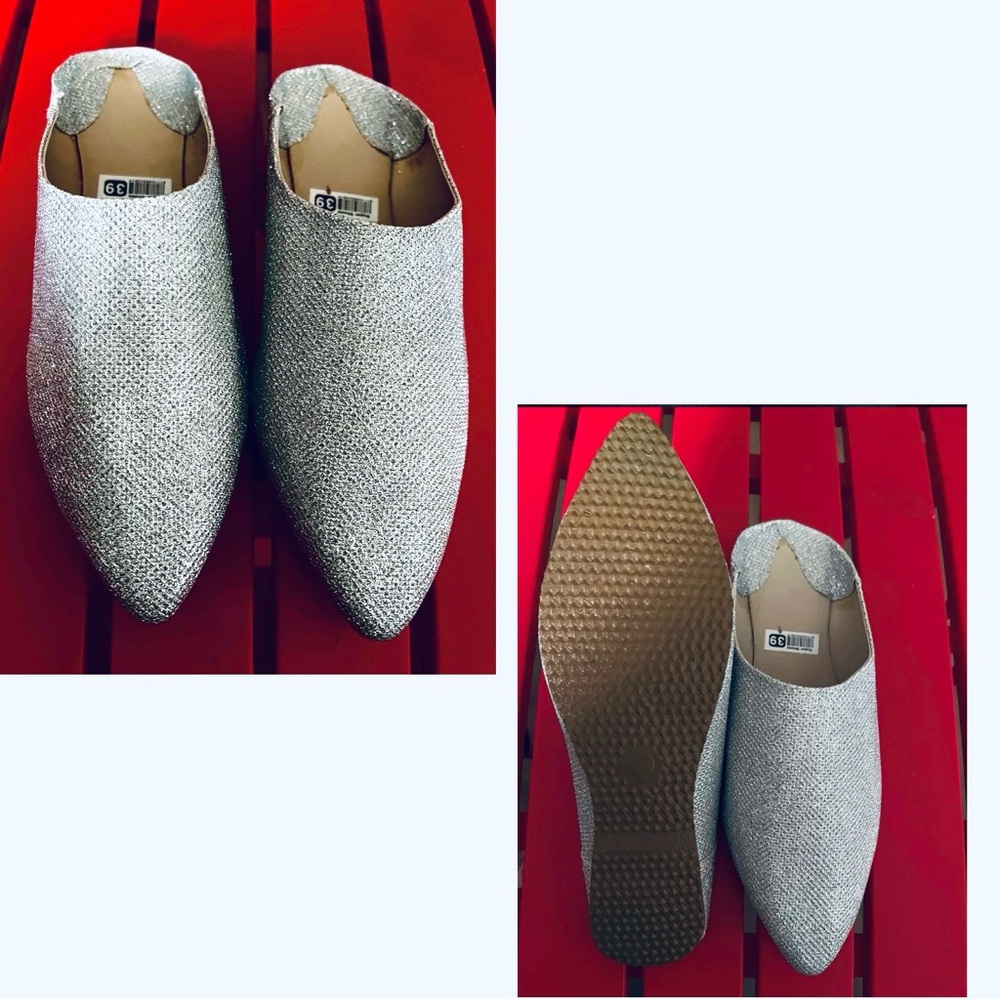 🆕 🎁 Νew Authentic handmade Moroccan fancy silver babouches